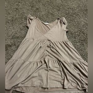 Size M short flowy tan dress worn once
